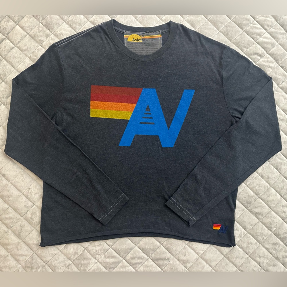 Aviator Nation Logo Long Sleeve Tee